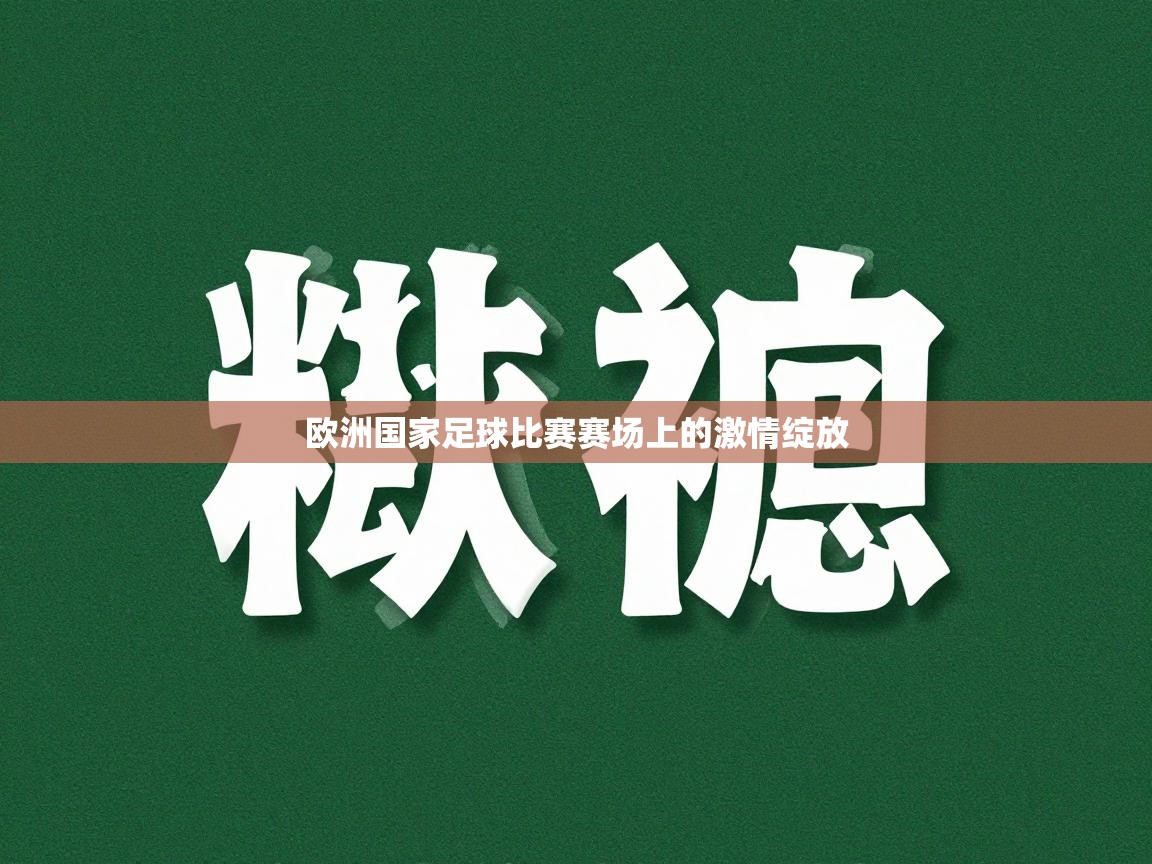 欧洲国家足球比赛赛场上的激情绽放  第2张